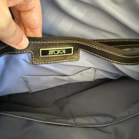 Tumi Black Patterned Expandable Garment Bag Carry On Travel Business - Picture 4 of 16